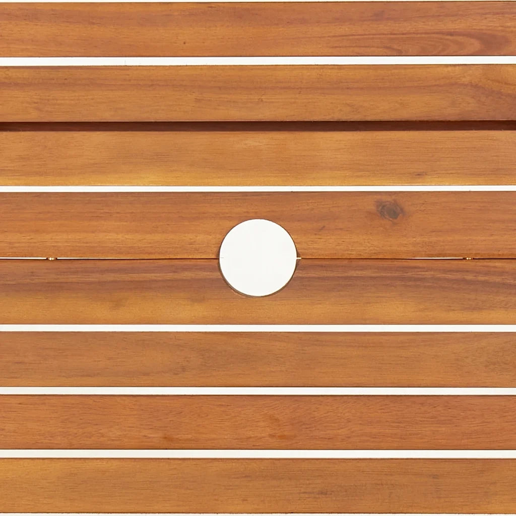 Tavolo da Giardino | Tavolino da esterno Pieghevole ? 90x75 cm Legno Massello Acacia
