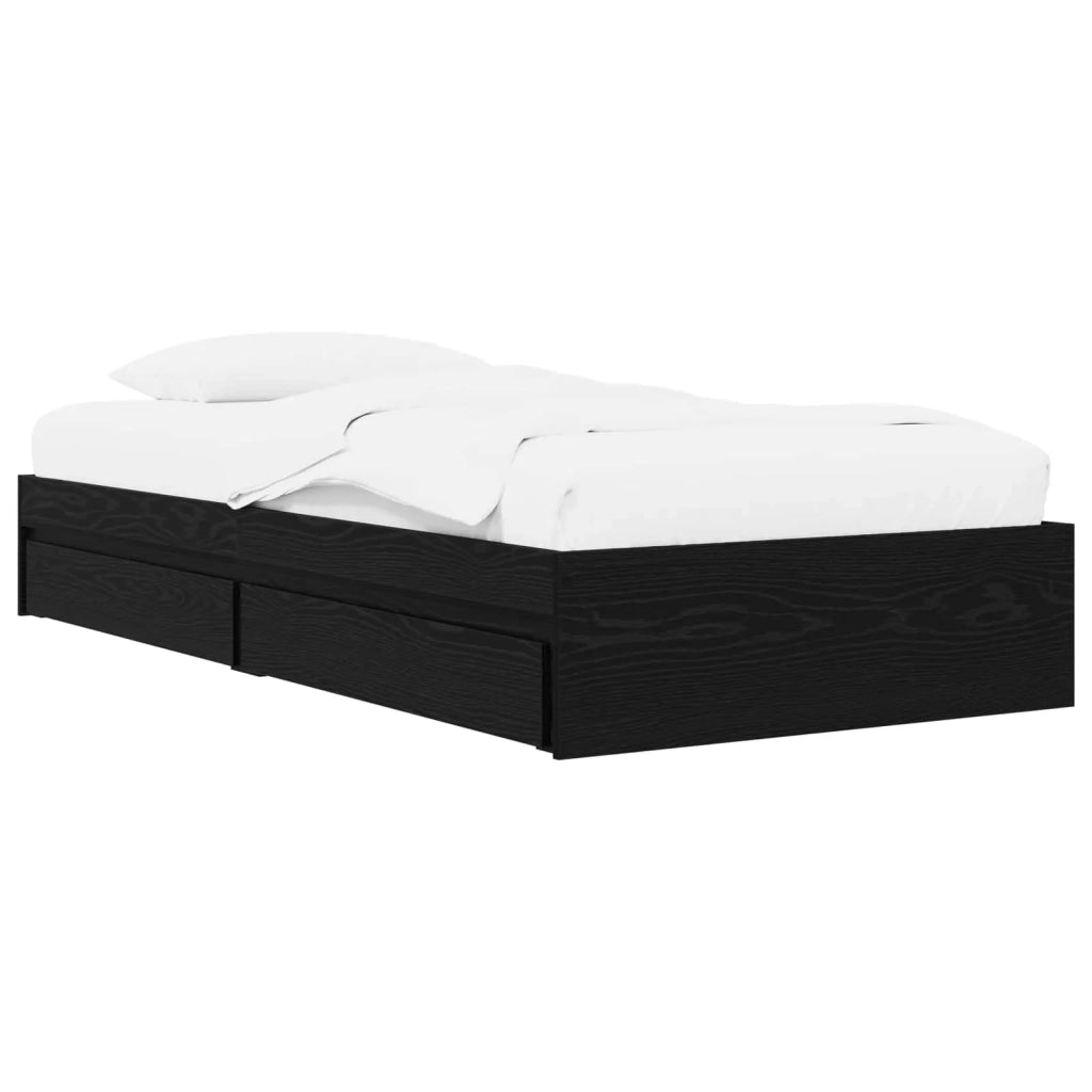 Telaio del letto con storage Rovere Nero 80 x 200 cm 3429595