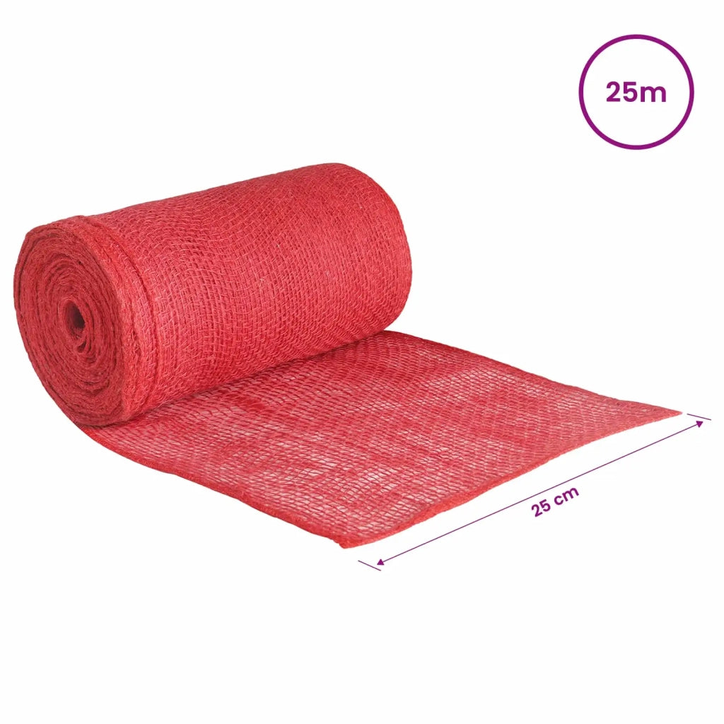 Rotolo di Juta 25 x 2500 cm Rosso 42012045