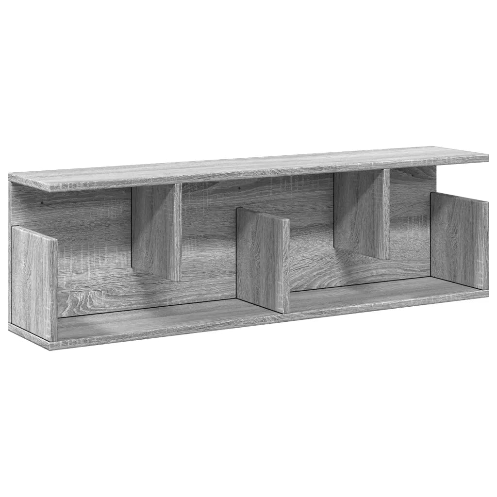 vidaXL Mobile a Parete 100x20x30 cm Grigio Sonoma in Legno Multistrato