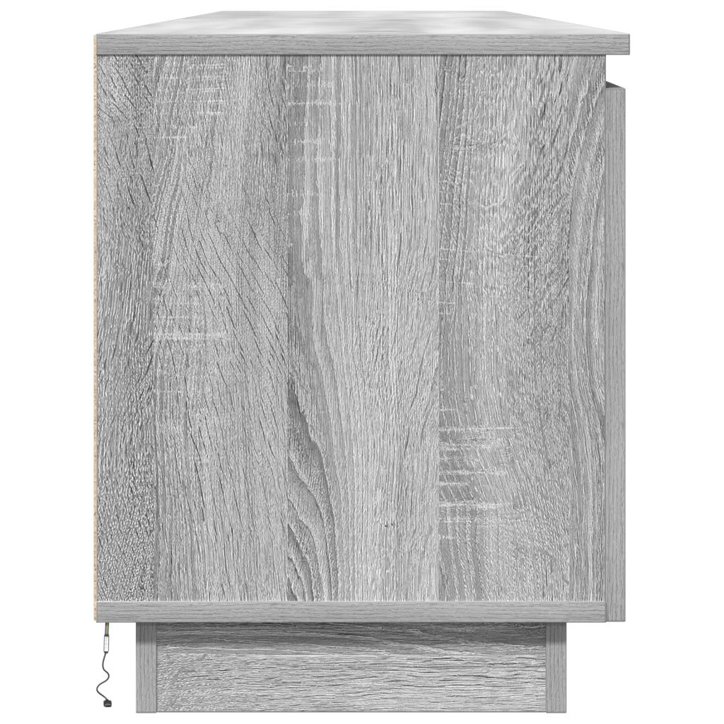 Mobile TV con LED Grigio Sonoma 180x38x49 cm Legno ingegnerizzato
