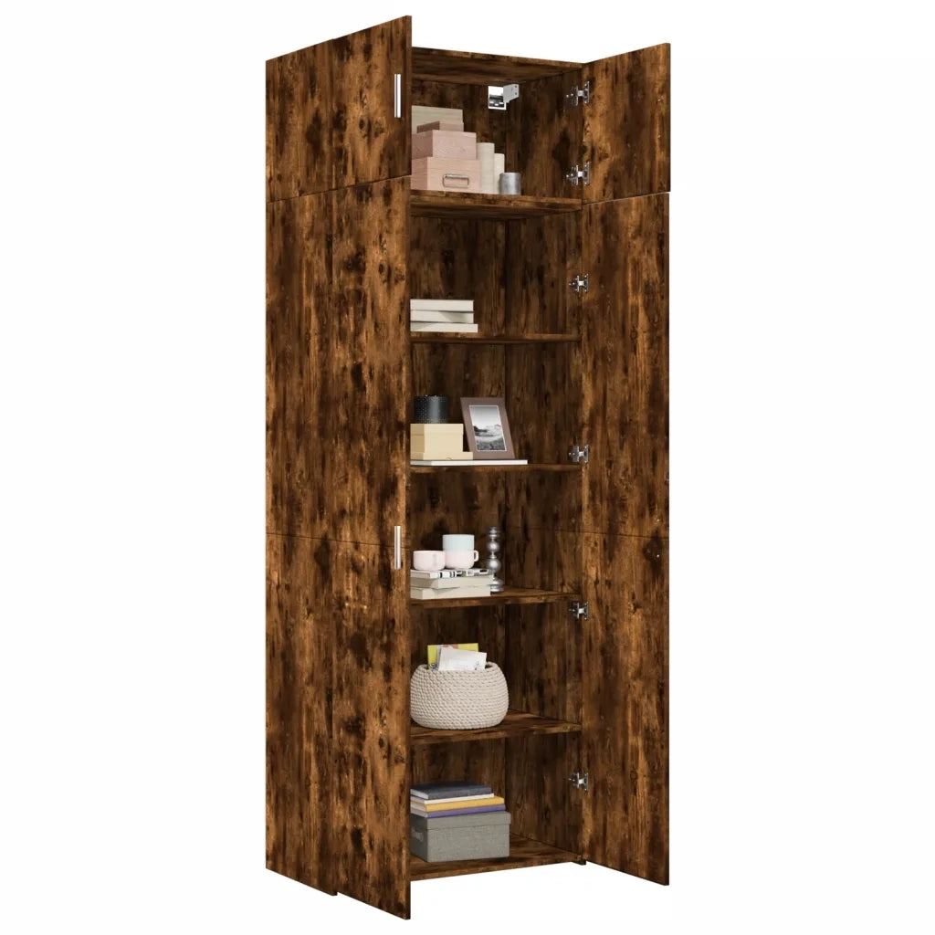 Armadietto Rovere Fumo 80x42,5x225 cm in Truciolato 3281354