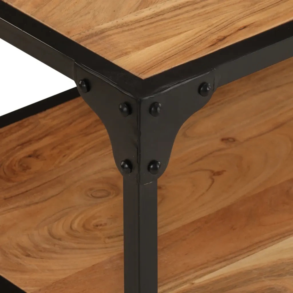 Tavolino da Salotto 90x45x35 cm in Legno Massello di Acacia cod mxl 16789