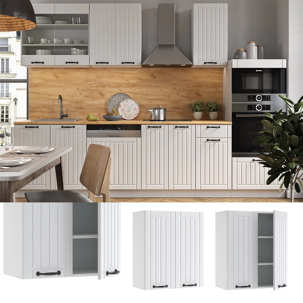 Vicco Pensile da cucina Bianco casa di campagna 60 cm