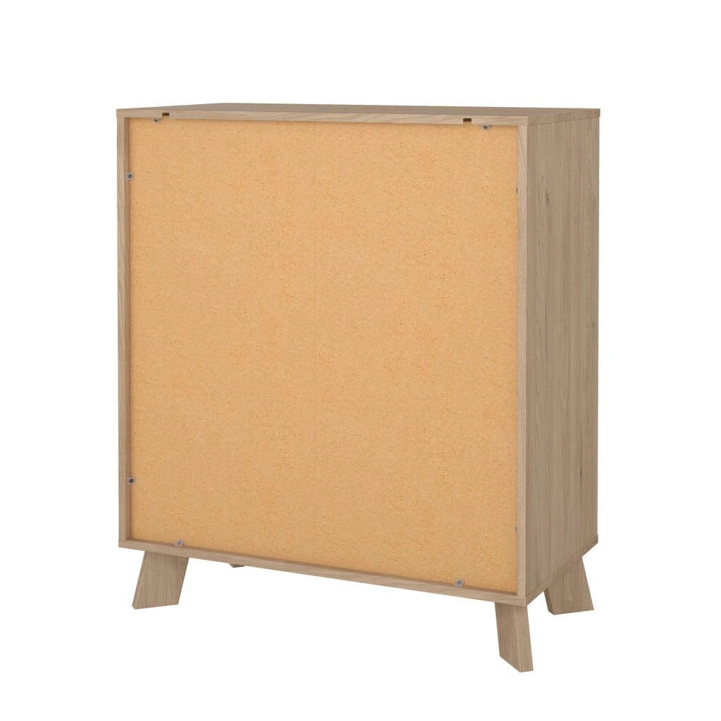 Cassettiera Alamid, Settimino multiuso, Comò camera da letto, Mobile con cassetti, 79x40 h92 cm, Rovere e Bianco