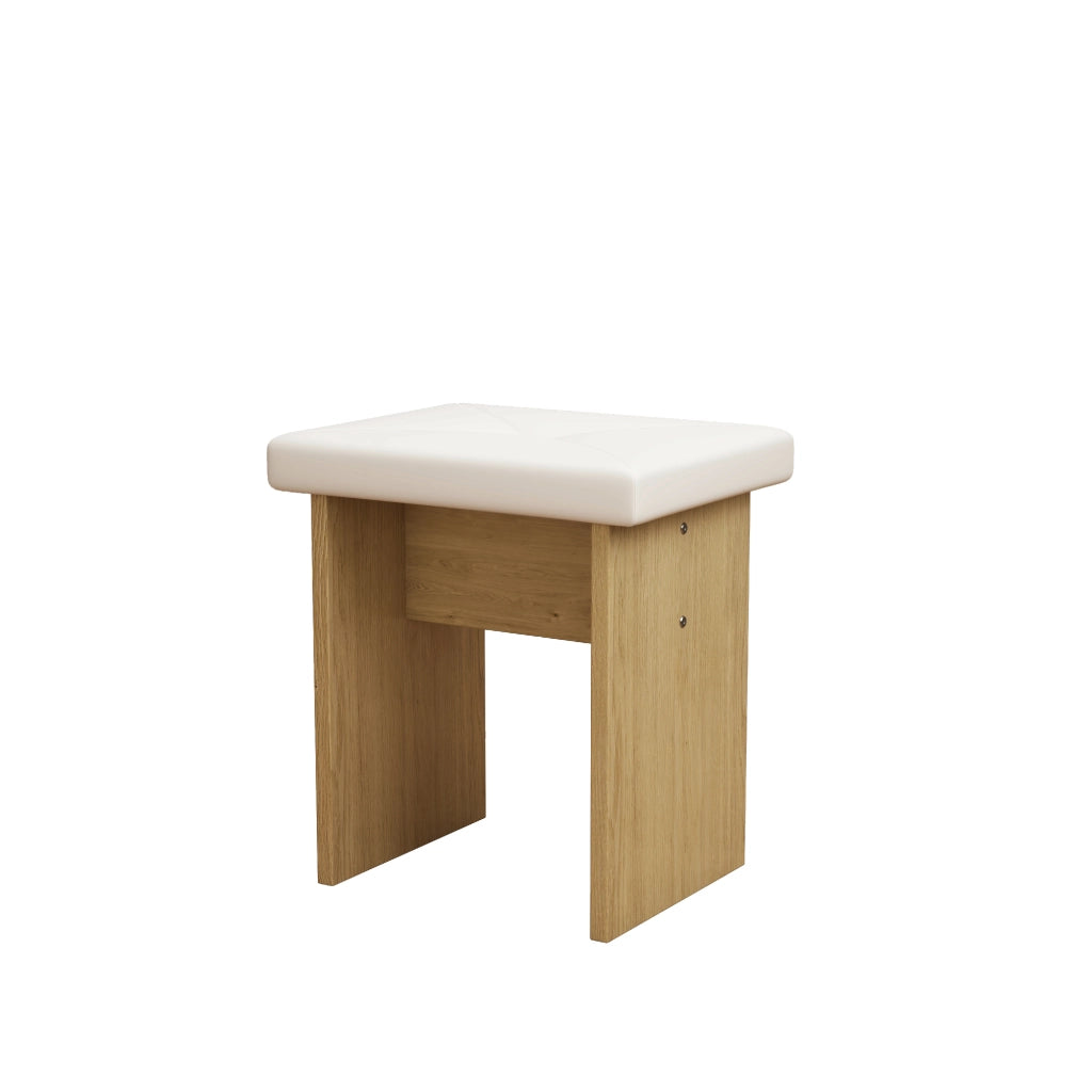 Set tavolo da pranzo con 4 sedie; tavolo pieghevole e allungabile 120x80x75 cm multifunzione; bianco e rovere