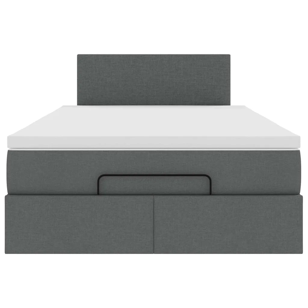 Pouf Letto con Materasso Grigio Scuro 120x190 cm in Tessuto 3311360