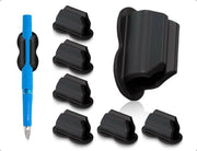 Penhouder Set di 6 - Silicone Antiscivolo - Cappio Flessibile per Penna - Adatto per Ufficio/Scolastico - Adatto per Diversi Tipi di Penna - Design Professionale - Penna Tenera