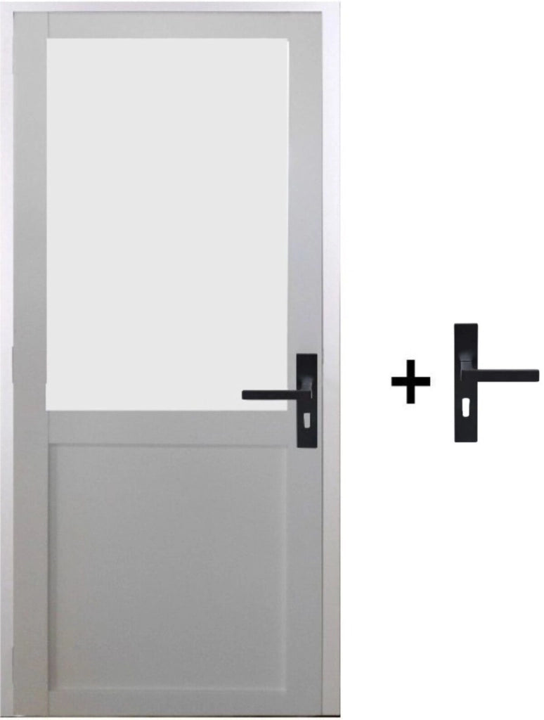 Blocco Porta Athena BIANCO H204 x L73 Dimensioni Tavolo a Spinta Sinistra + Maniglia