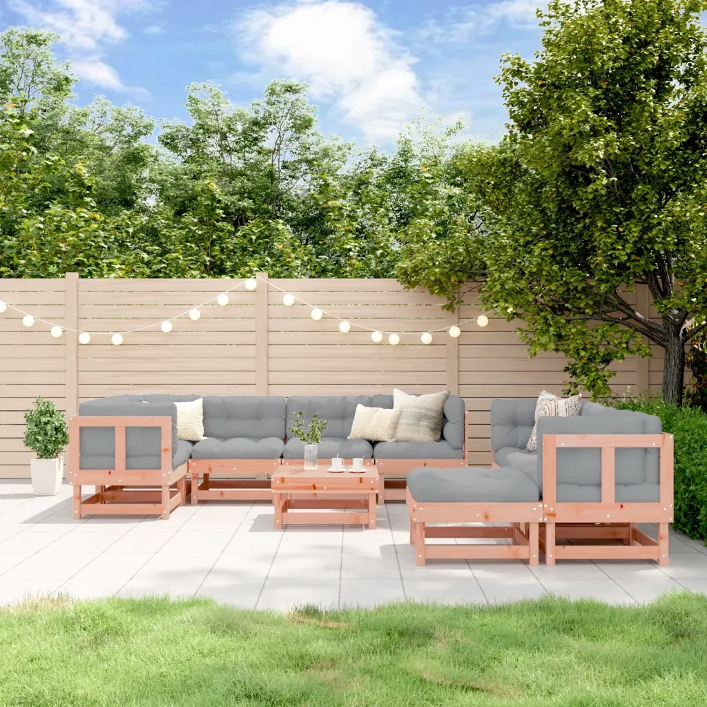 Set Salotto da Giardino 10 pz in Legno Massello di Douglascod mxl 118209