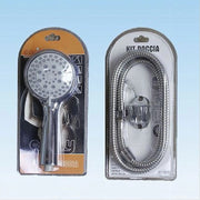 Trade Shop - Doccetta Soffione Multigetto Telefono Doccia Bagno Tubo 1,8mt Supporto Muro 52050 -
