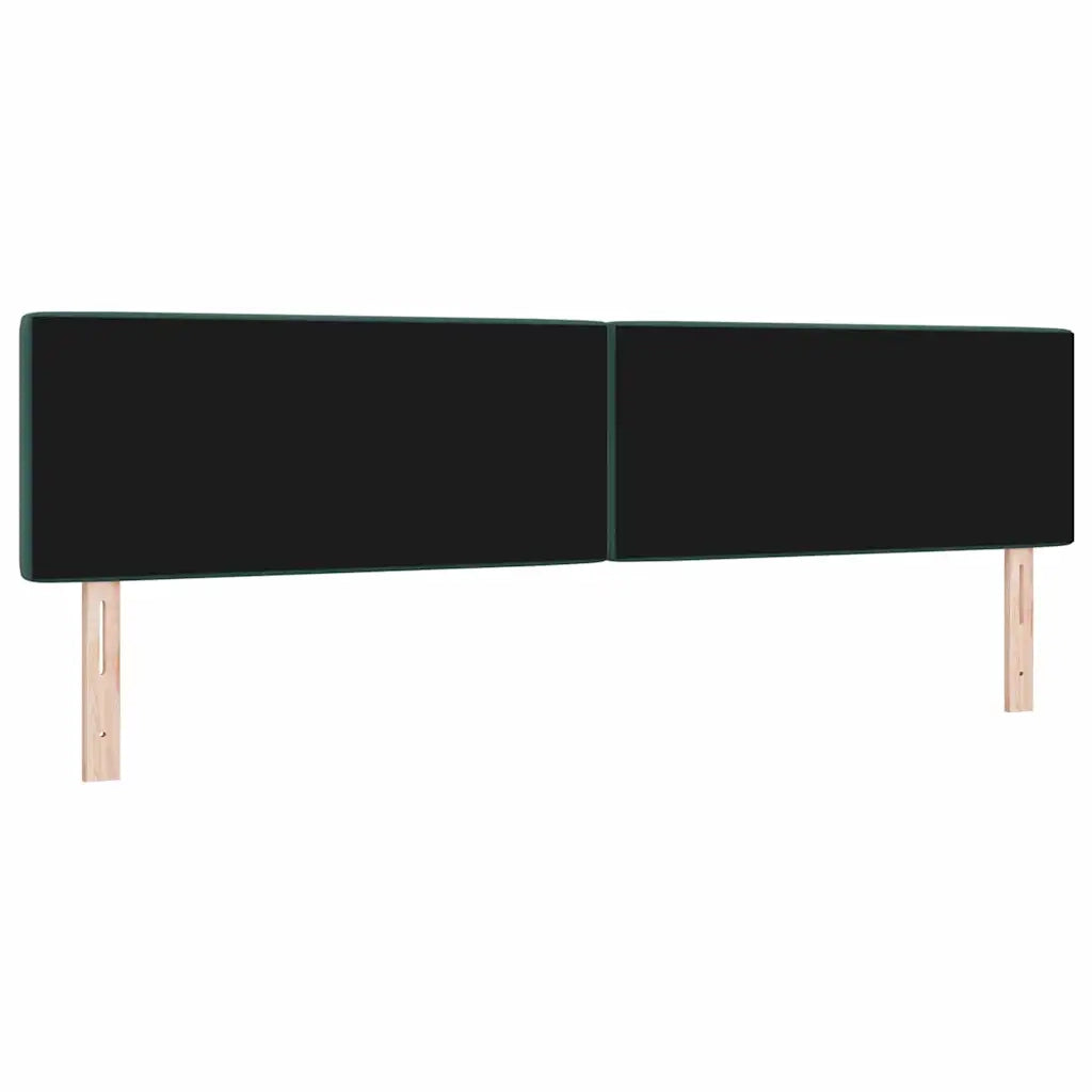 Testiera | Testata LED con strisce LED Verde Scuro 200 cm Velluto