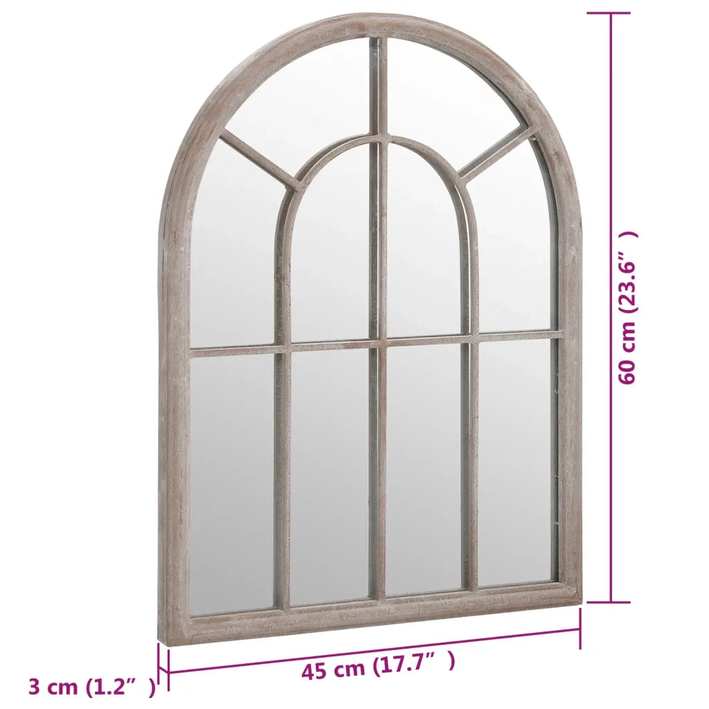 Specchio da Giardino-Specchio Decorativo-Specchio Esterno Sabbia 60x45 cm in Ferro per Uso Esterno