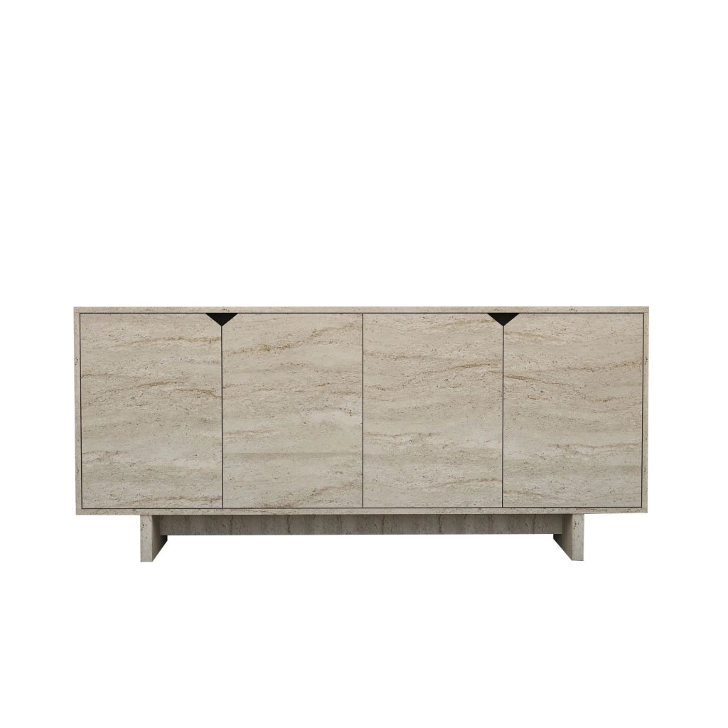 Credenza in legno "Turan" - 180 x 40 x 81 cm - Travertino