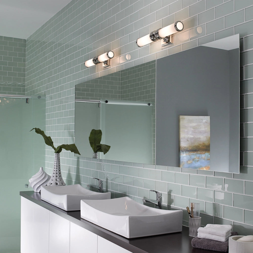 Applique bagno IP44 Payne 2xG9 cromo vetro opale Feiss