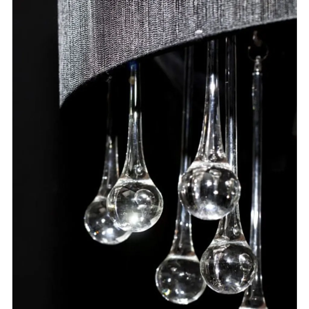 Lampadario con 85 Cristalli Nero CFW4613542