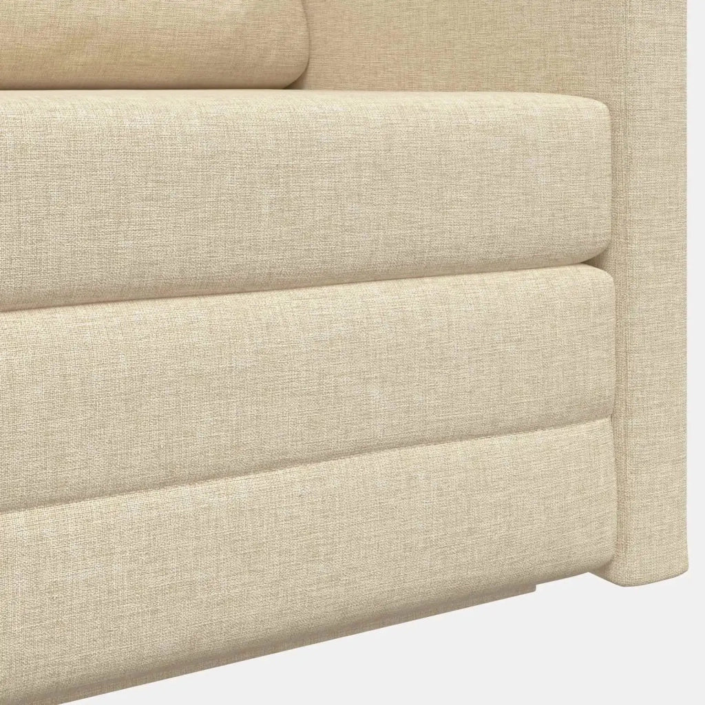 Divano letto 110cm Crema Tessuto 4106697
