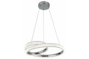Lampada a sospensione Auxerre cromata LED 36W Ø50 Reality