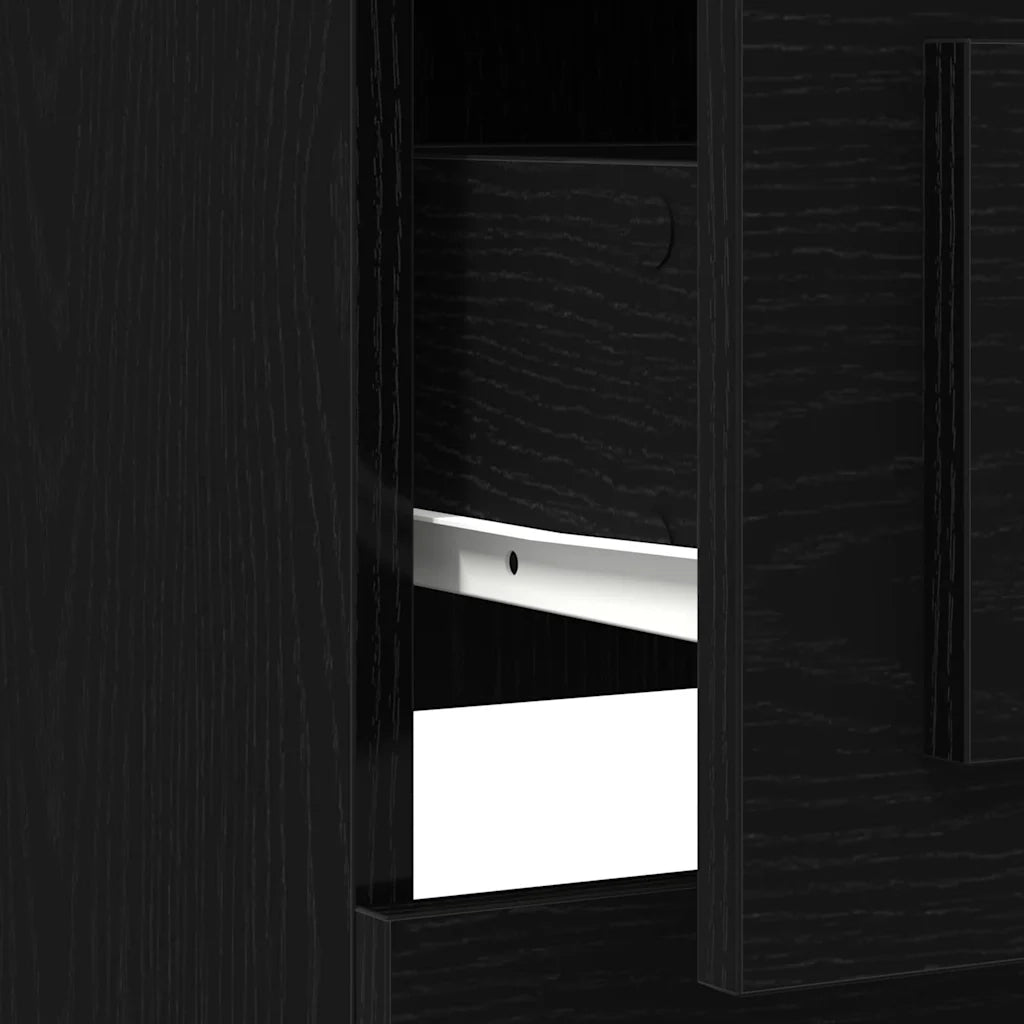 Credenza Rovere Nero 36 x 35.5 x 103.5 cm Legno multistrato 862819