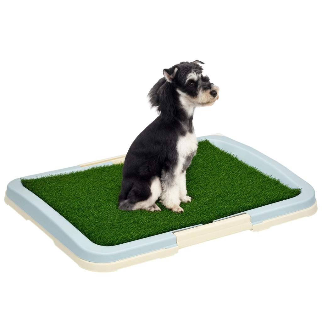 Casetta igienica per cani con erba sintetica ¨C zephmum ¨C 63x48.5x6 cm verde e bianco