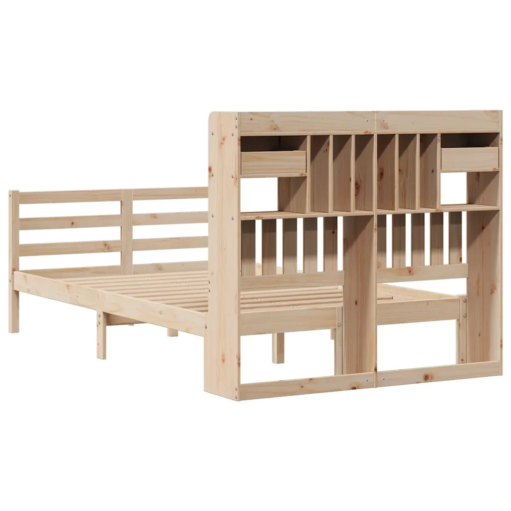 Letto Libreria senza Materasso 135x190 cm in Legno di Pino 3321928