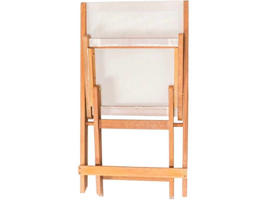 Sedia pieghevole in legno "Seoul" Acero -Beige -Set di 2