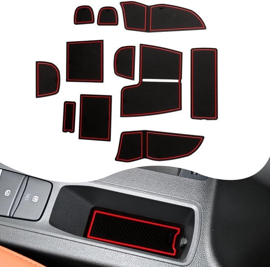 Materassini in gomma per console centrale compatibili con Ford Focus Active 2022 2023, accessori interni per auto Focus 2023.