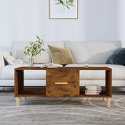 Tavolino da Salotto-Tavolino da soggiorno-Tavolo Rovere Fumo 102x50x40 cm Legno Multistrato 799740