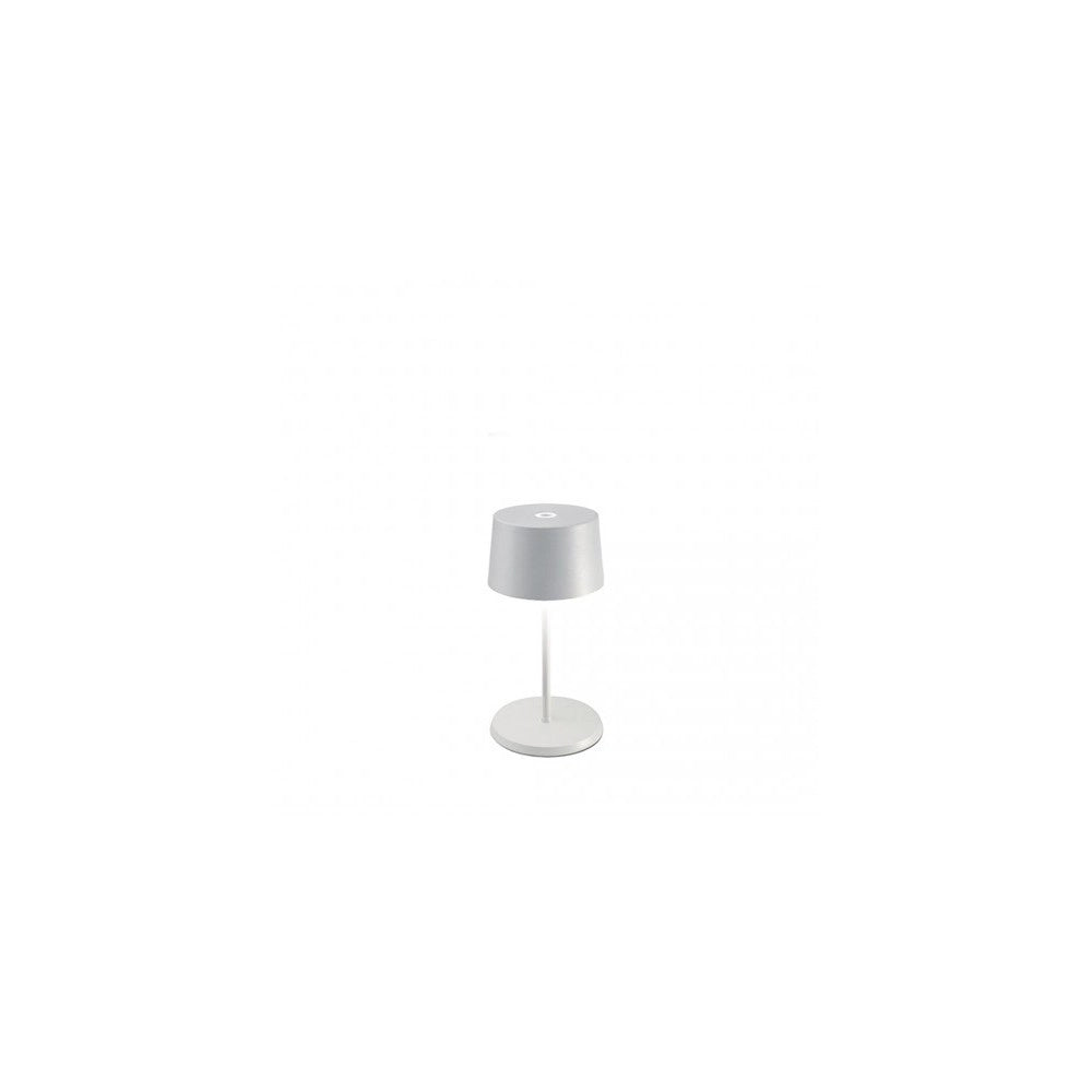 Lampada a led da tavolo Olivia pro mini bianca ricaricabile e dimmerabile