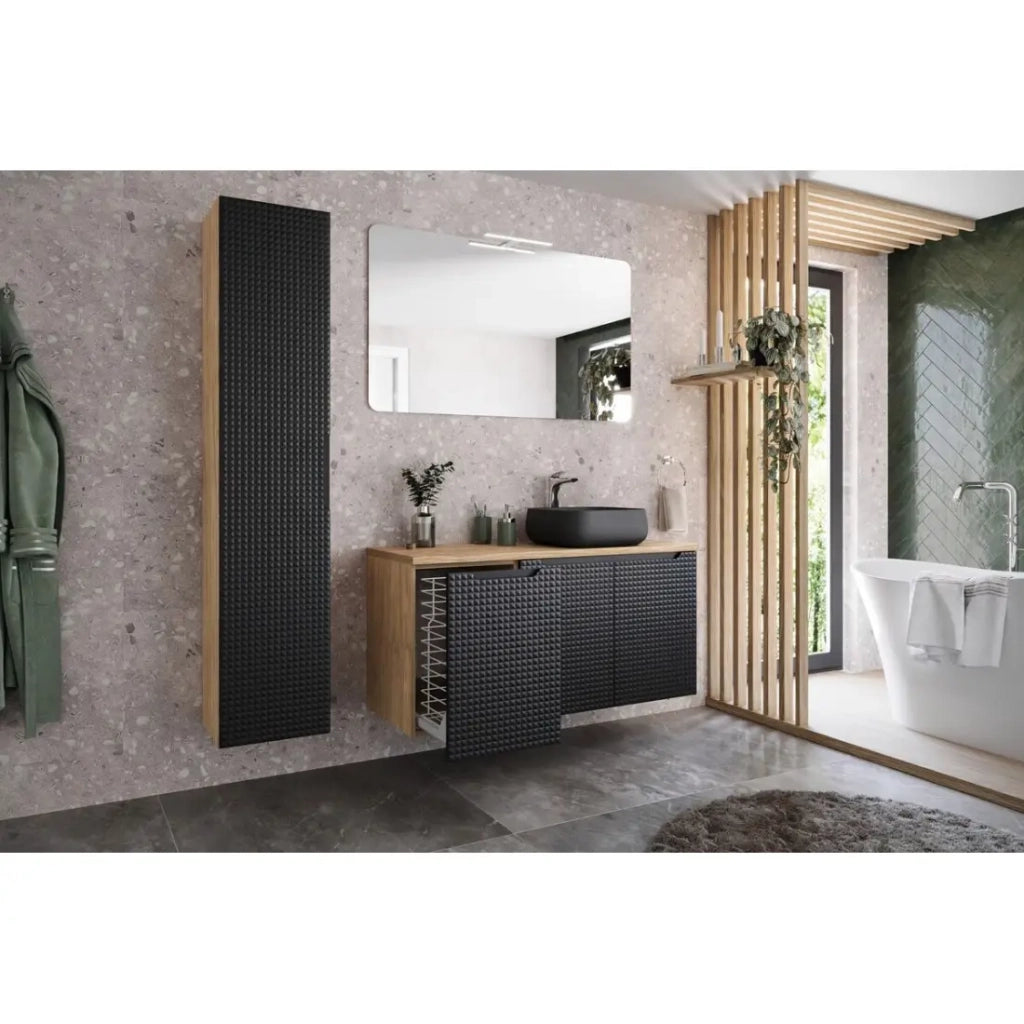 Specchio da bagno rettangolare 120x70 cm senza cornice design