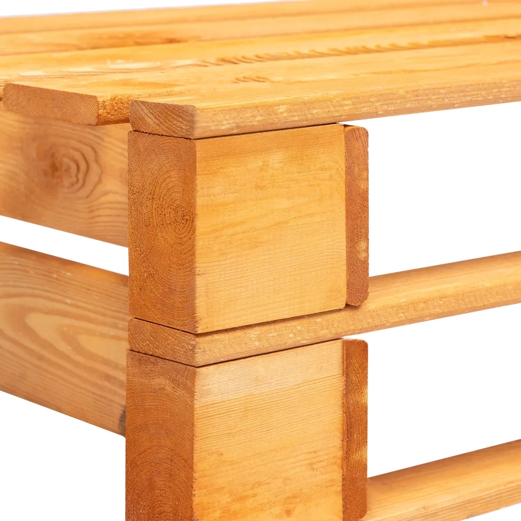 Panca da Giardino in Pallet in Legno Marrone ambra 45765