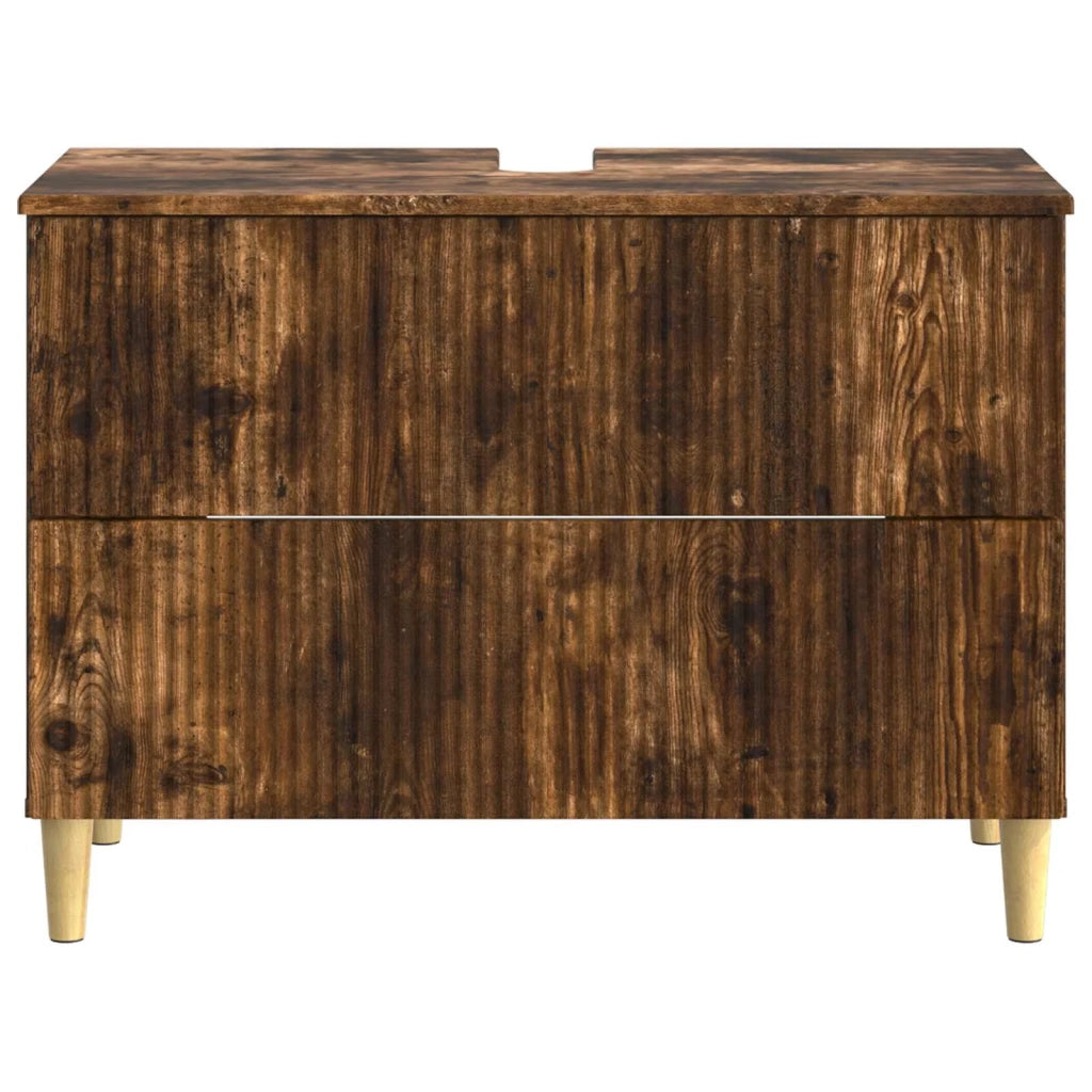 Armadio per Lavabo da Bagno ARNHEM Rovere Fumo 82 x 41 x 59 cm 896580