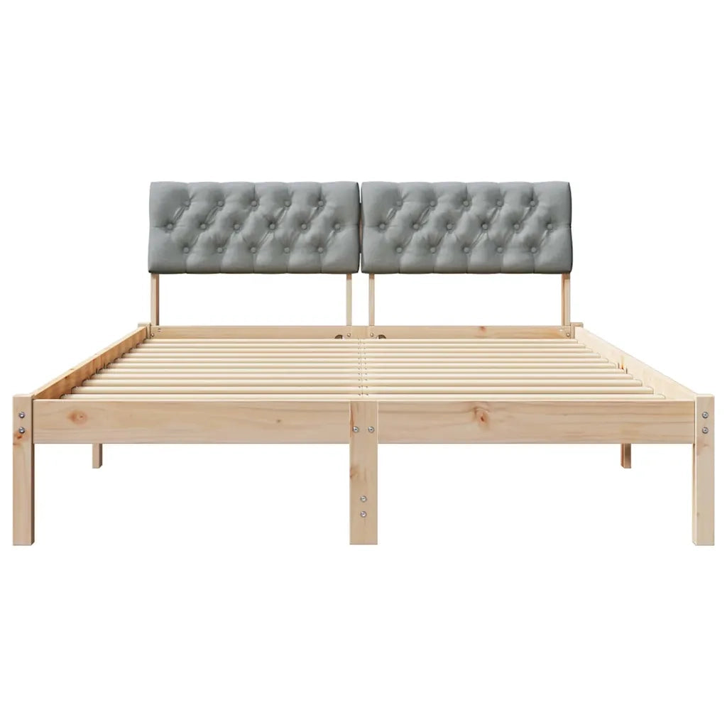 Struttura del Letto Marrone e grigio chiaro 150 x 200 cm