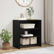Credenza-Buffet-Armadio da cucina Nero 70 x 41 x 75 cm Legno multistrato