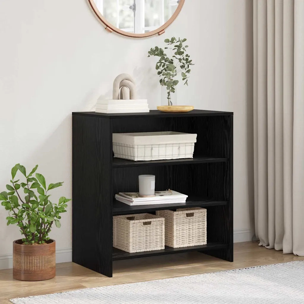 Credenza-Buffet-Armadio da cucina Nero 70 x 41 x 75 cm Legno multistrato