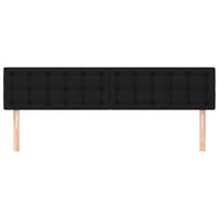 Testiera Nera 180x5x78/88 cm in Tessuto 346498