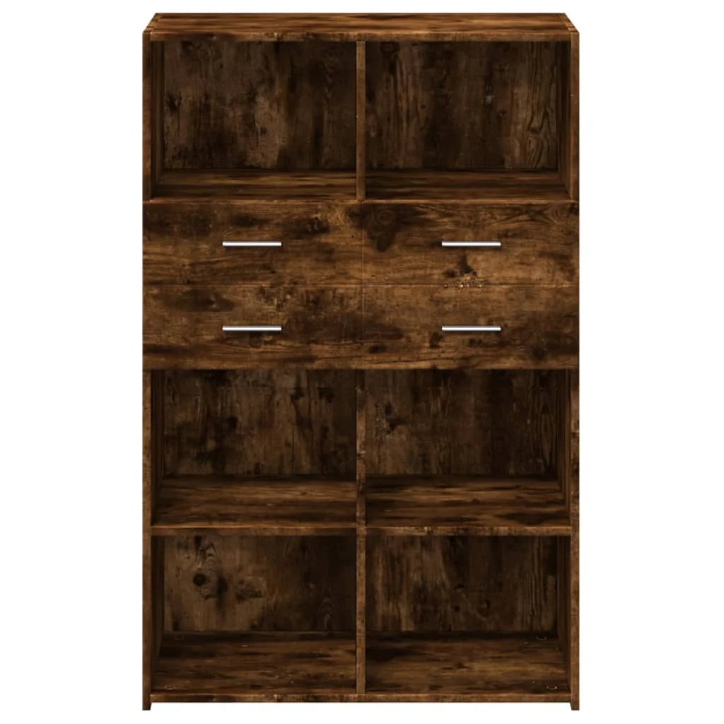 Buffet credenza cassettiera mobiletto mobile contenitore organizer cucina soggiorno salotto alto 80 x 42,5 x 124 cm legno ingegnerizzato marrone 02_0033561