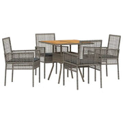 Set da Pranzo per Giardino 5 pz | Set Salotto da Giardino Grigio polyrattan