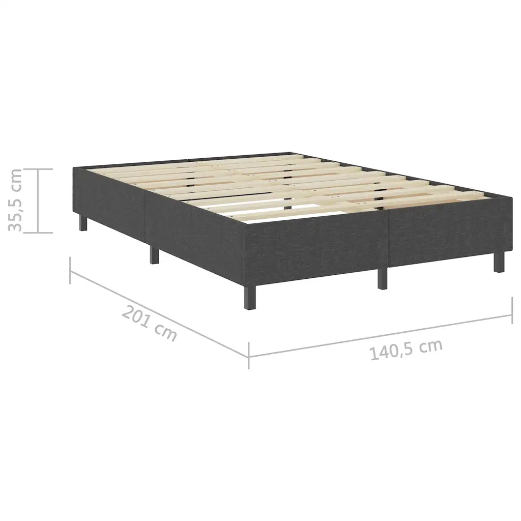 Letto a Molle Grigio in Tessuto 140x200 cm 287464