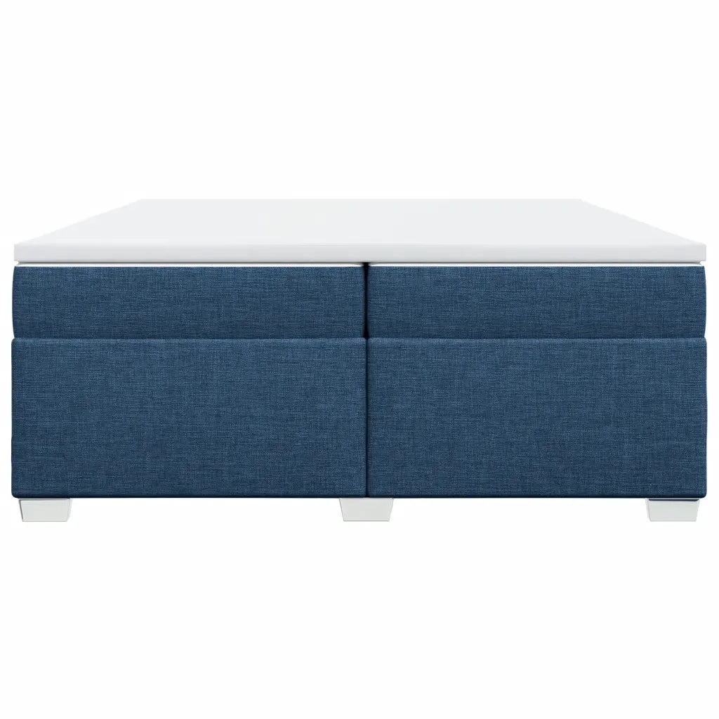 Giroletto a Molle con Materasso Blu 200x200 cm in Tessuto
