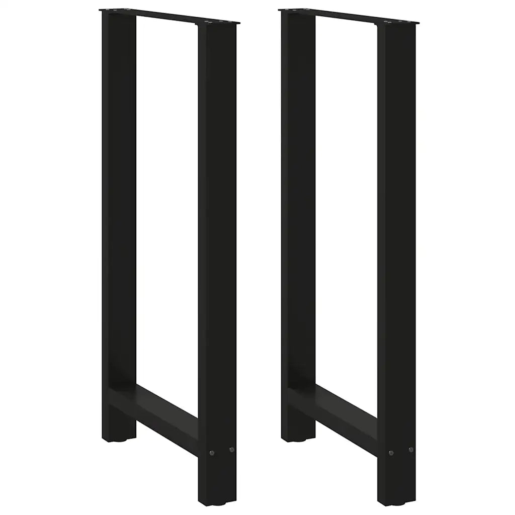 Gambe per tavolo da bar nere 2 pz 60x(110-111) cm in acciaio 4013356