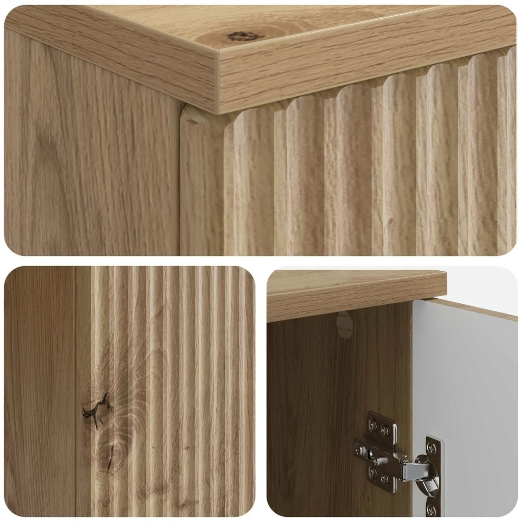 Scrivania | Tavolo da Ufficio con lo scaffale Rovere Artigianale 142,5 x 50 x 75 cm