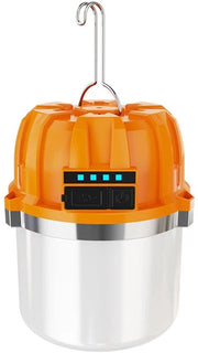 Lampada da campeggio LED, lampa portatile, lampada ricaricabile con porta USB, torcia con indicatore di corrente, illuminazione di emergenza, adatta per pesca all'aperto.