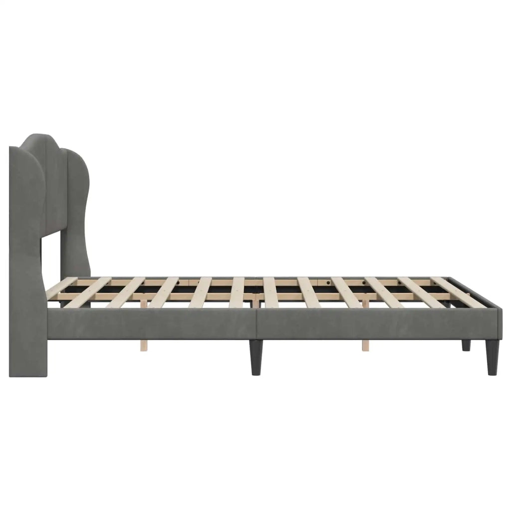Struttura del letto Grigio Scuro 140 x 190 cm Velluto 42027918