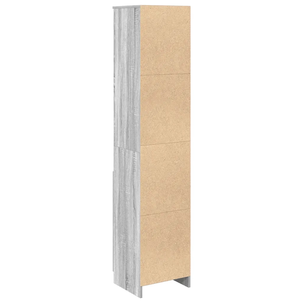Credenza Grigio Sonoma 37,5x35x180 cm in Legno Multistrato