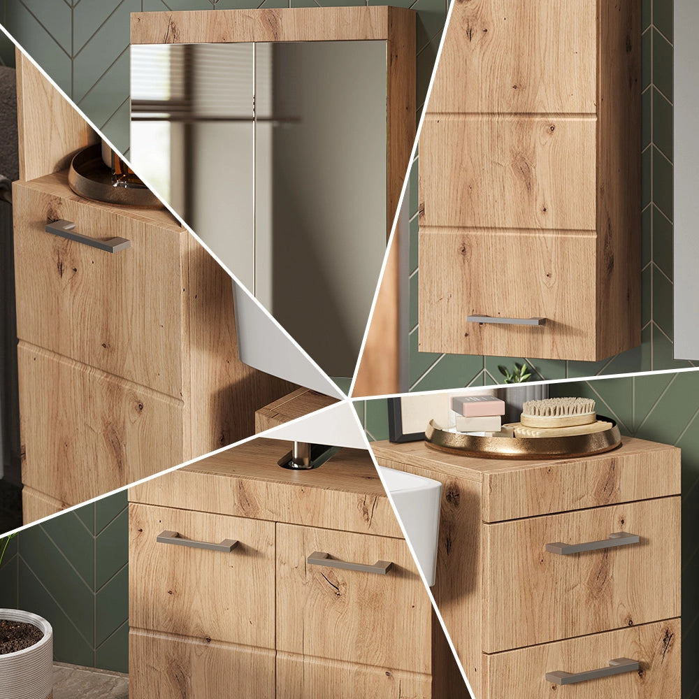 Set mobili bagno Luna Quercia Wotan 5 parti Vicco