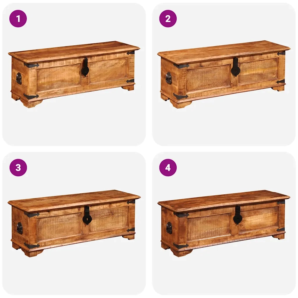 Cassapanca di Stoccaggio in Legno Ruvido di Mango CFW3009690