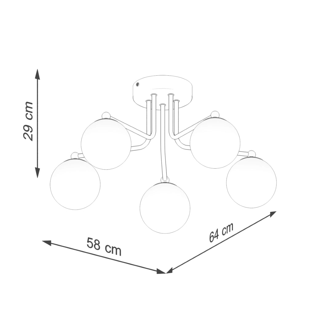 Lampadario ASTRAL 5 bianco