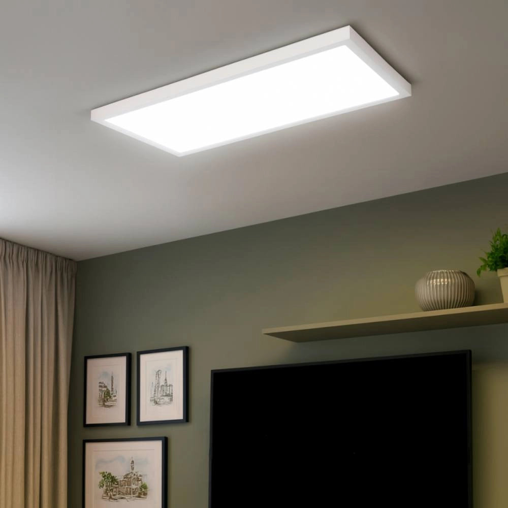 Pannello led rettangolare 120x30cm 40w 4000lm 3cct bianco serie home