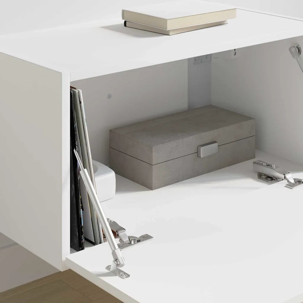 Mobile TV da parete Bianco 60 x 31 x 29,5 cm Legno multistrato